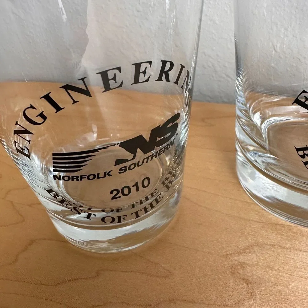 Norfolk Southern NS Engineering Best of the Best 2010 Whiskey Rocks Glass